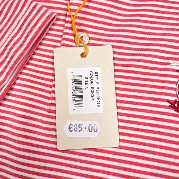 NEW Peter Millar Polo Shirt Large Striped Crown Sport County Louth Golf Ireland - Picture 10 of 12